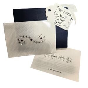 Swarovski Crystal temporary tattoo with original packaging